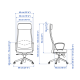 Офісне крісло для персоналу IKEA MARKUS Dark Gray (702.611.50)
