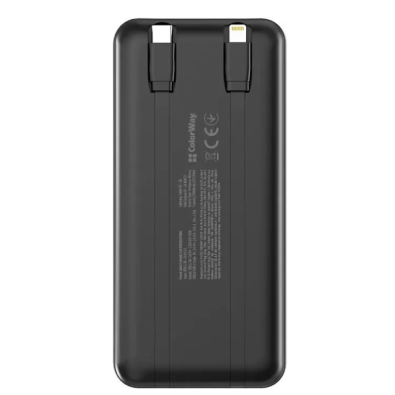 Повербанк (Powerbank) ColorWay DigiPower 20000mAh Black (CW-PB200LP01BK)