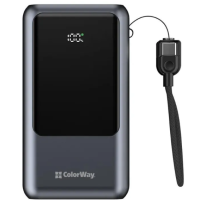 Батарея універсальна ColorWay 20 000 mAh Urban PD/22.5W, QC/4.0, Gray (CW-PB200LP03GR)