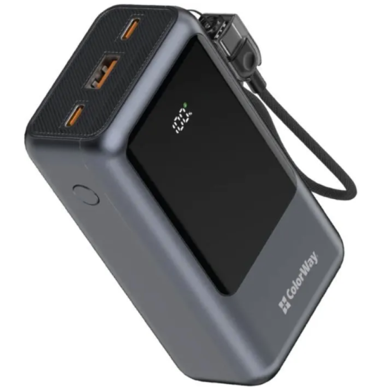 Батарея універсальна ColorWay 20 000 mAh Urban PD/22.5W, QC/4.0, Gray (CW-PB200LP03GR)