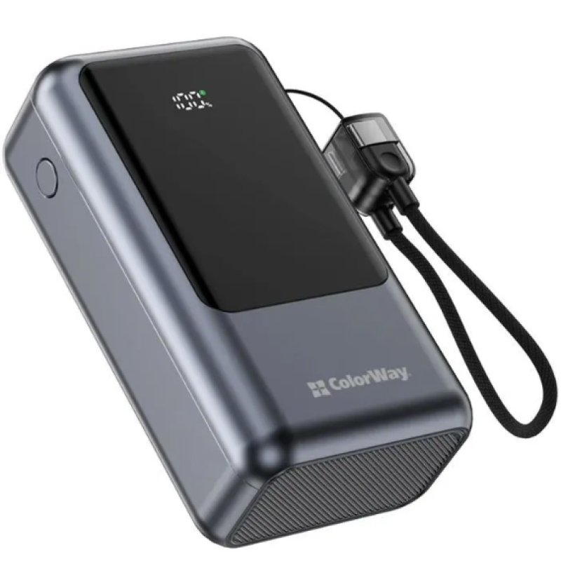Батарея універсальна ColorWay 20 000 mAh Urban PD/22.5W, QC/4.0, Gray (CW-PB200LP03GR)