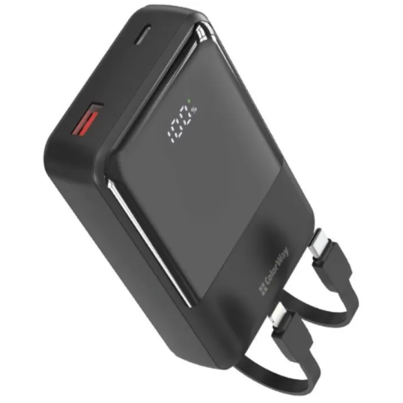 Повербанк (Powerbank) ColorWay DigiPower 20000mAh 45W Black (CW-PB200LP04BK)