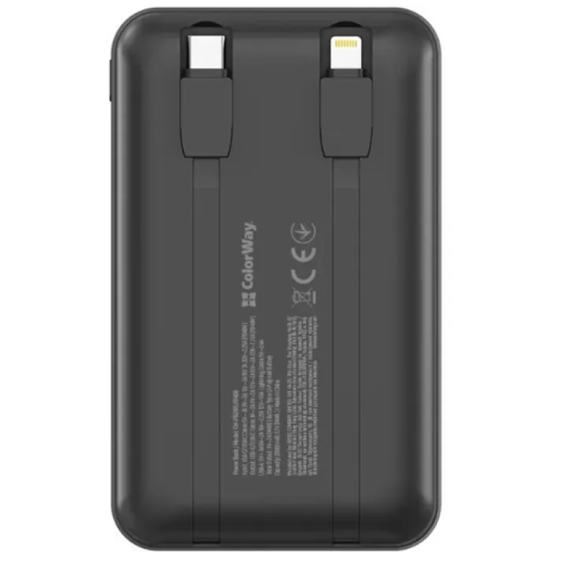 Повербанк (Powerbank) ColorWay DigiPower 20000mAh 45W Black (CW-PB200LP04BK)