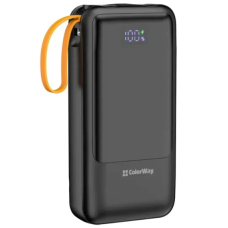 Батарея універсальна ColorWay 20 000 mAh PowerHub PD/22.5W, QC/4.0, Black (CW-PB200LP07BK)