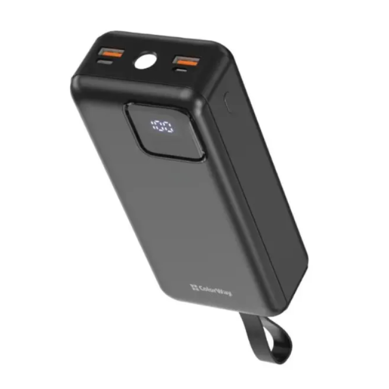 Батарея універсальна ColorWay 30 000 mAh EnergyHub PD/22.5W, QC/4.0, Black (CW-PB300LP05BK)