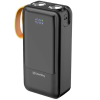 Батарея універсальна ColorWay 30 000 mAh PowerHub PD/22.5W, QC/4.0, Black (CW-PB300LP07BK)