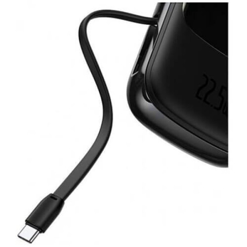 Павербанк Baseus Power Bank 20000mAh з USB-C Cable Q Pow Display 22.5W Black (PPQD-I01, PPQD040101)