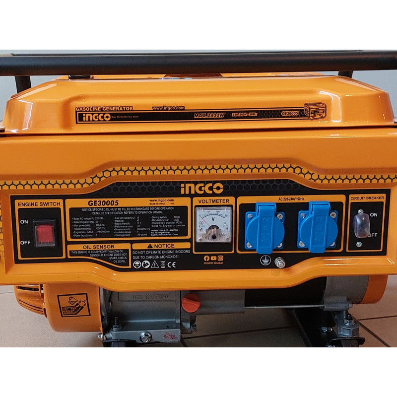Генератор Бензиновий 2.8 кВт Ingco GE30005