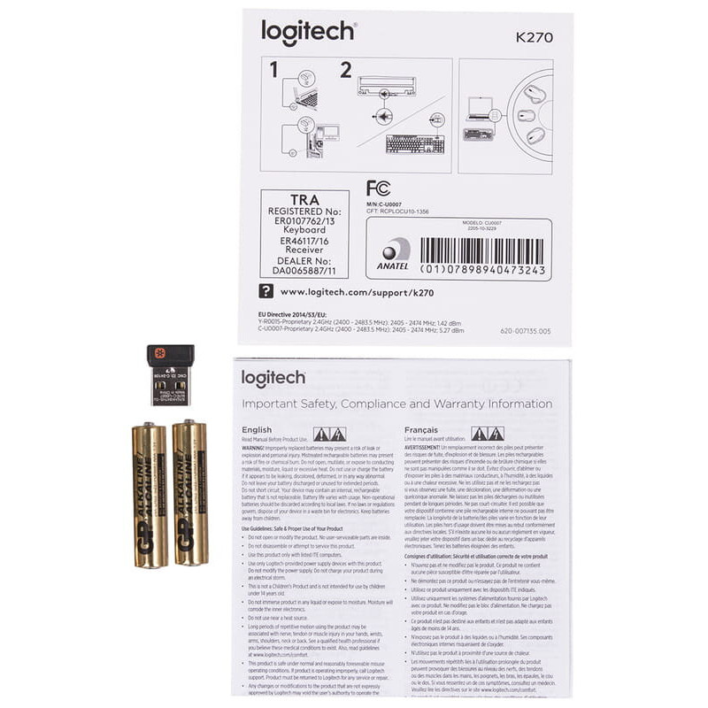 Клавіатура LOGITECH K270 WL (920-003757)