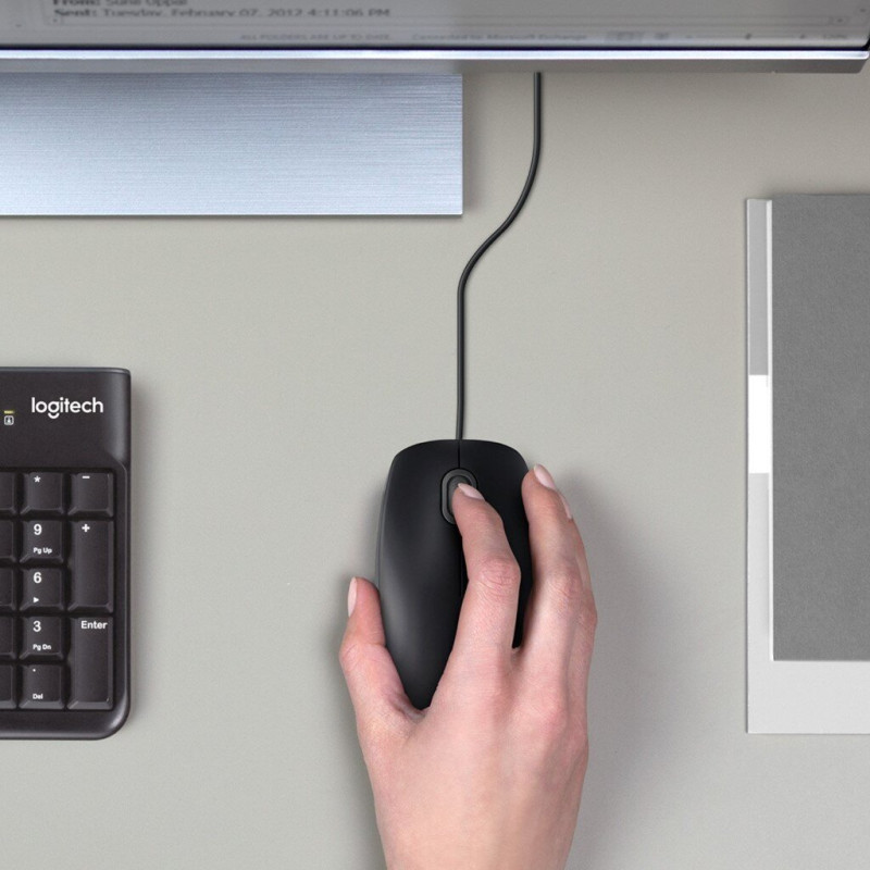 Миша Logitech B100 USB Black (910-003357)
