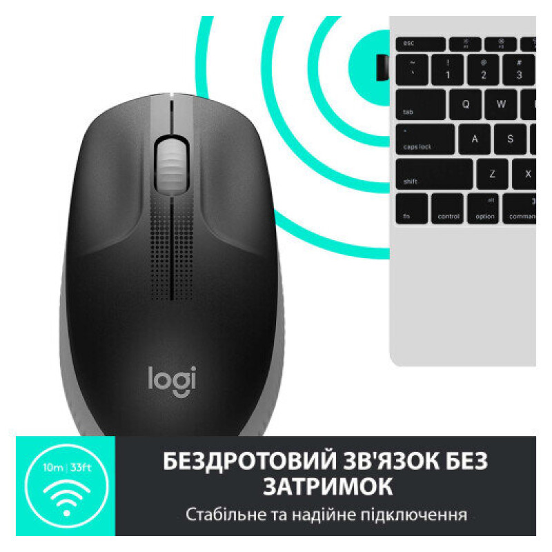 Миша Logitech M190 Mid Grey (910-005906)