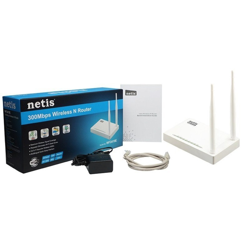 Маршрутизатор Netis WF2419E N300, 4xFE LAN, 1xFE WAN, 2x зовнішн. ант.