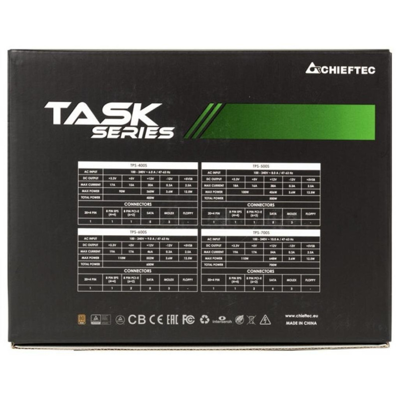 Блок живлення CHIEFTEC TPS-500S, 120 mm, Bulk