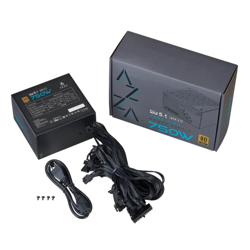Блок живлення Azza 750W PSAZ-750G(ATX 3.1) (PSAZ-750G(ATX 3.1))