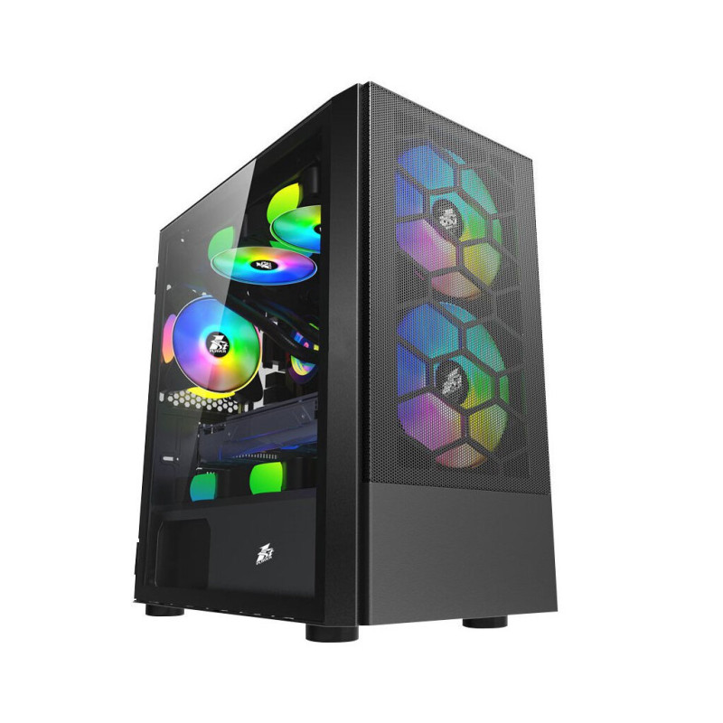 Корпус 1stPlayer X4-M-BK-2F1P-1F1