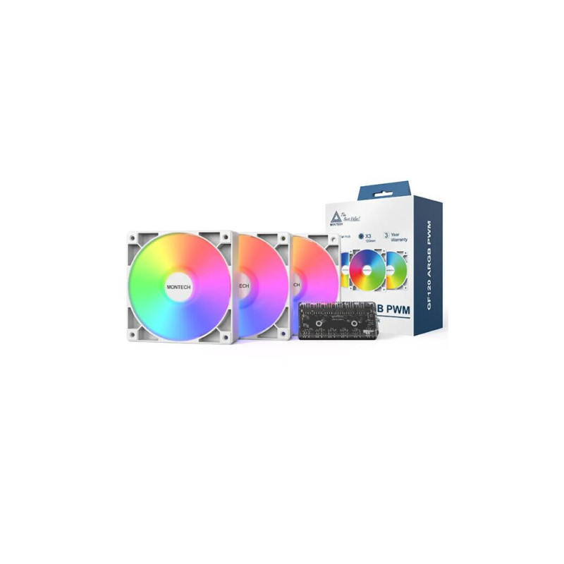 Кулер до корпусу MONTECH GF120 V2 ARGB PWM 3I (GF120 V2 ARGB PWM 3I1(W))