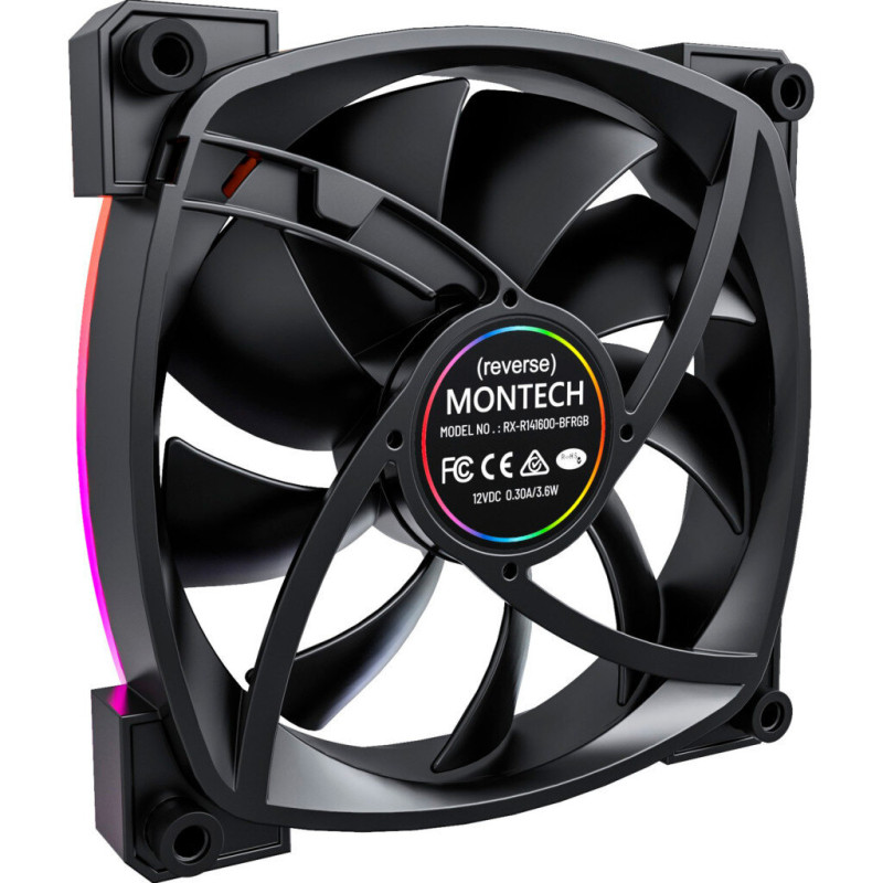 Кулер до корпусу MONTECH RX140 PWM BLACK