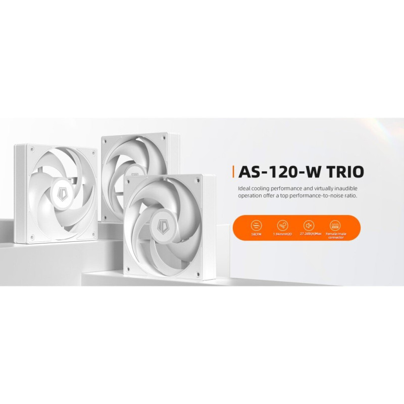 Кулер до корпусу ID-Cooling Вентилятор ID-Cooling AS-120-W Trio (AS-120-W TRIO)