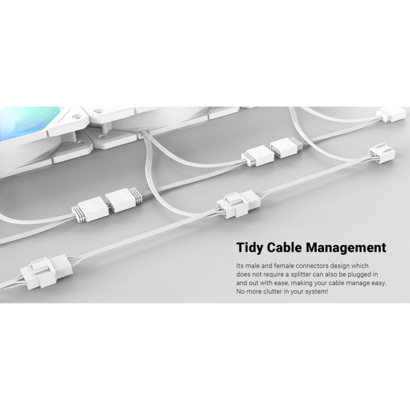 Кулер до корпусу ID-Cooling TF-12025-PRO-ARGB-TRIO WHITE