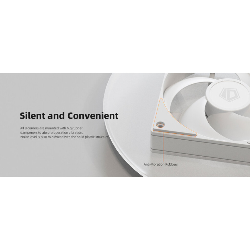 Кулер до корпусу ID-Cooling Вентилятор ID-Cooling AS-140-W White (AS-140-W)