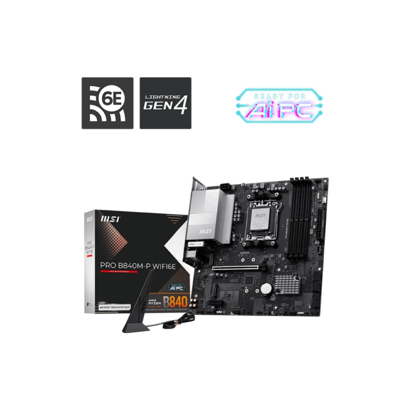 Материнська плата MSI PRO B840M-P WIFI6E