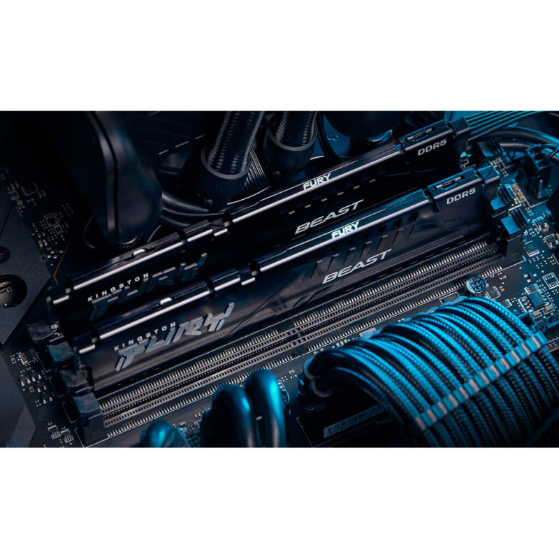 Модуль пам'яті для комп'ютера DDR5 64GB (2x32GB) 6000 MHz Beast EXPO Black Kingston Fury (ex.HyperX) (KF560C36BBE2K2-64)