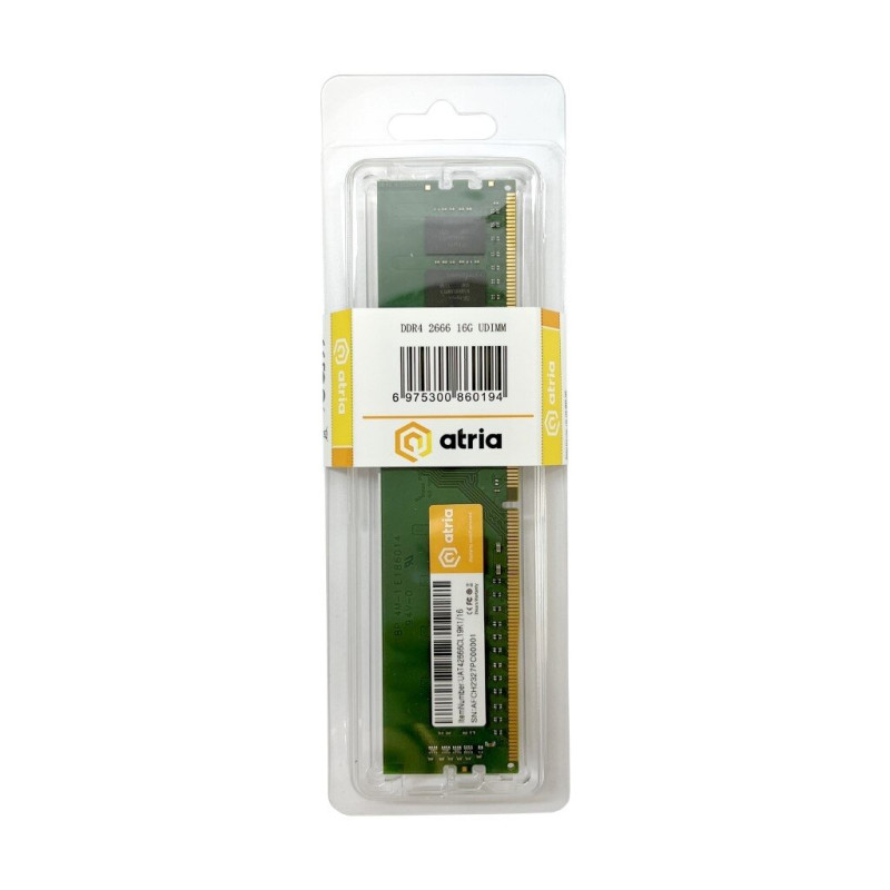 Модуль пам'яті для комп'ютера DDR4 16GB 2666 MHz ATRIA (UAT42666CL19K1/16)