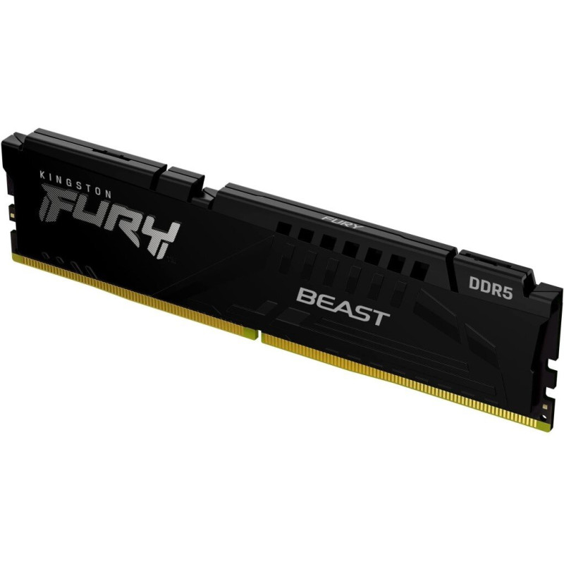 Модуль пам'яті для комп'ютера DDR5 16GB (2x8GB) 5600 MHz Beast Black Kingston Fury (ex.HyperX) (KF556C40BBK2-16)