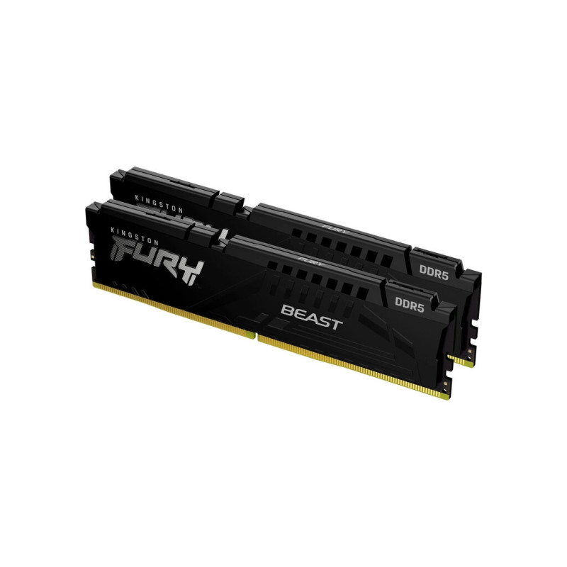 Модуль пам'яті для комп'ютера DDR5 128GB (2x64GB) 5600 MHz Beast Black Kingston Fury (ex.HyperX) (KF556C40BBK2-128)