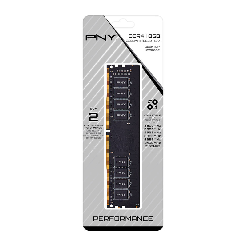 Модуль пам'яті для комп'ютера DDR4 8GB 3200 MHz PNY (MD8GSD43200-SI)
