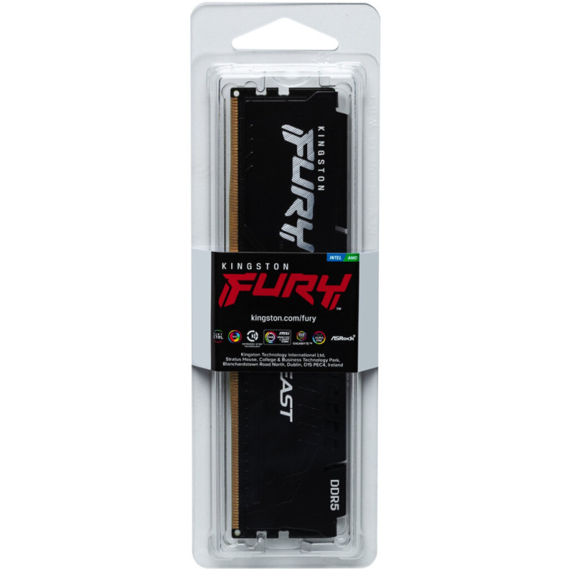 Модуль пам'яті для комп'ютера DDR5 32GB 5600 MHz Beast Black Kingston Fury (ex.HyperX) (KF556C36BBE2-32)