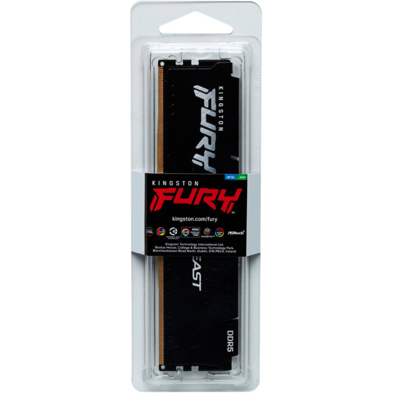 Модуль пам'яті для комп'ютера DDR5 32GB 6000 MHz Beast EXPO Black Kingston Fury (ex.HyperX) (KF560C36BBE2-32)