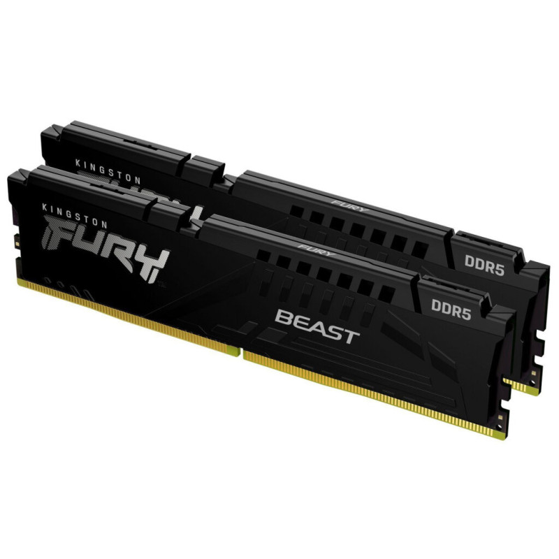 Модуль пам'яті для комп'ютера DDR5 64GB (2x32GB) 5600 MHz Beast EXPO Black Kingston Fury (ex.HyperX) (KF556C40BB2K2-64)
