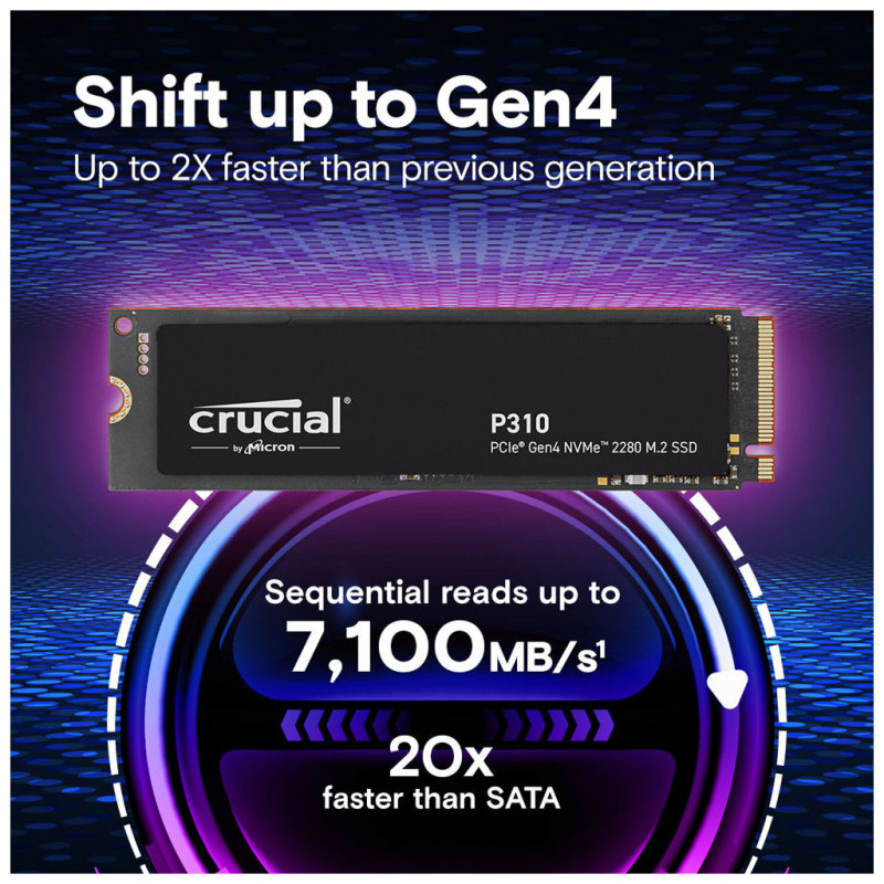 Накопичувач SSD M.2 2280 1TB P310 Micron (CT1000P310SSD8)
