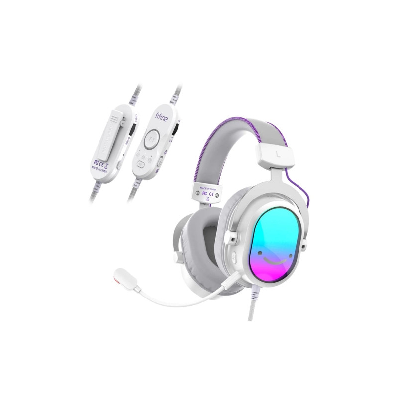 Навушники Fifine H16 7.1 RGB White (H16W)