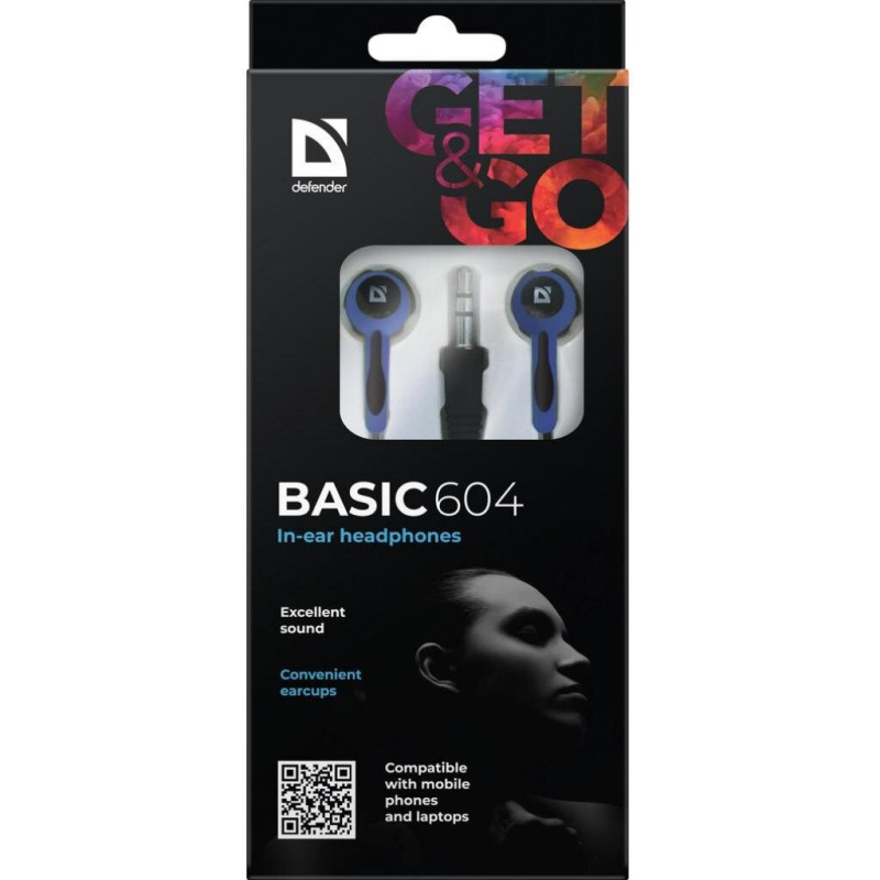 Навушники Defender Basic-604 Blue (63608)