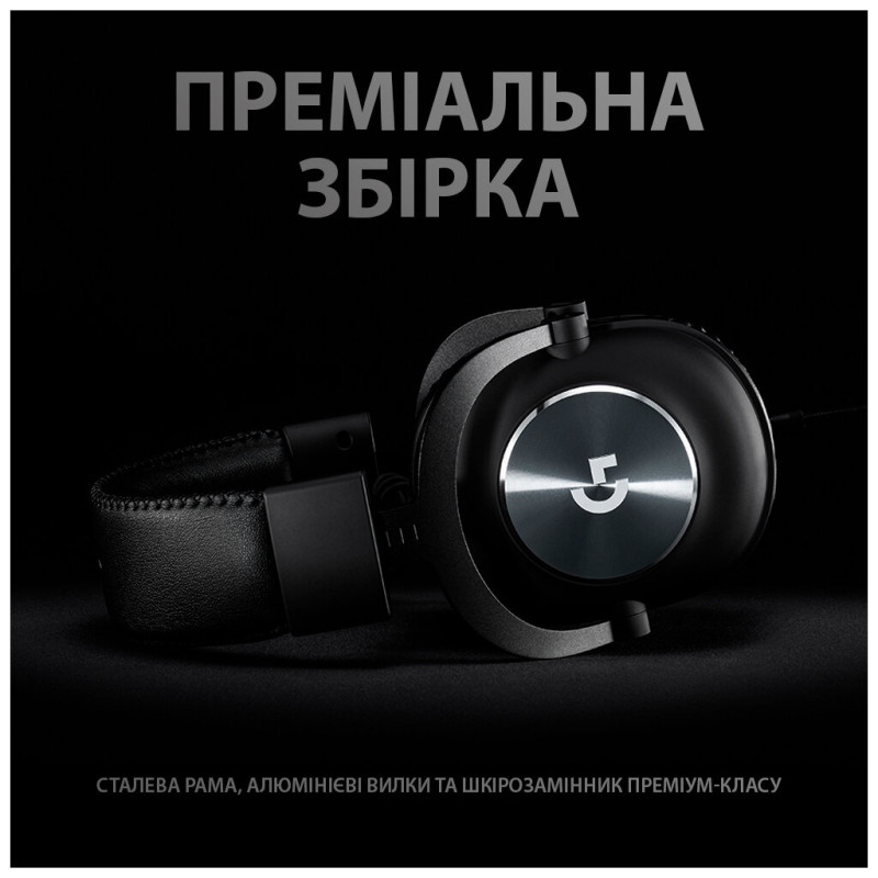 Навушники Logitech G PRO X Gaming Headset BLACK USB (981-000818)