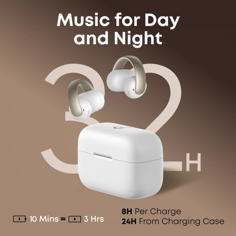 Навушники Anker SoundCore AeroClip White (A3388G21)