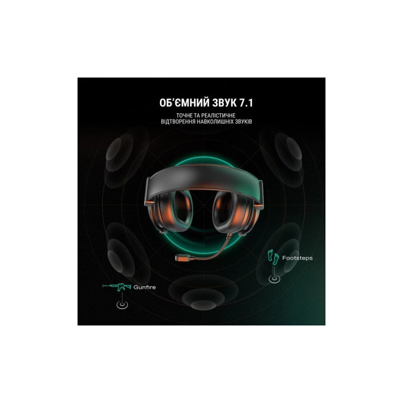Навушники Fifine H6 RGB 7.1 Black (H6)