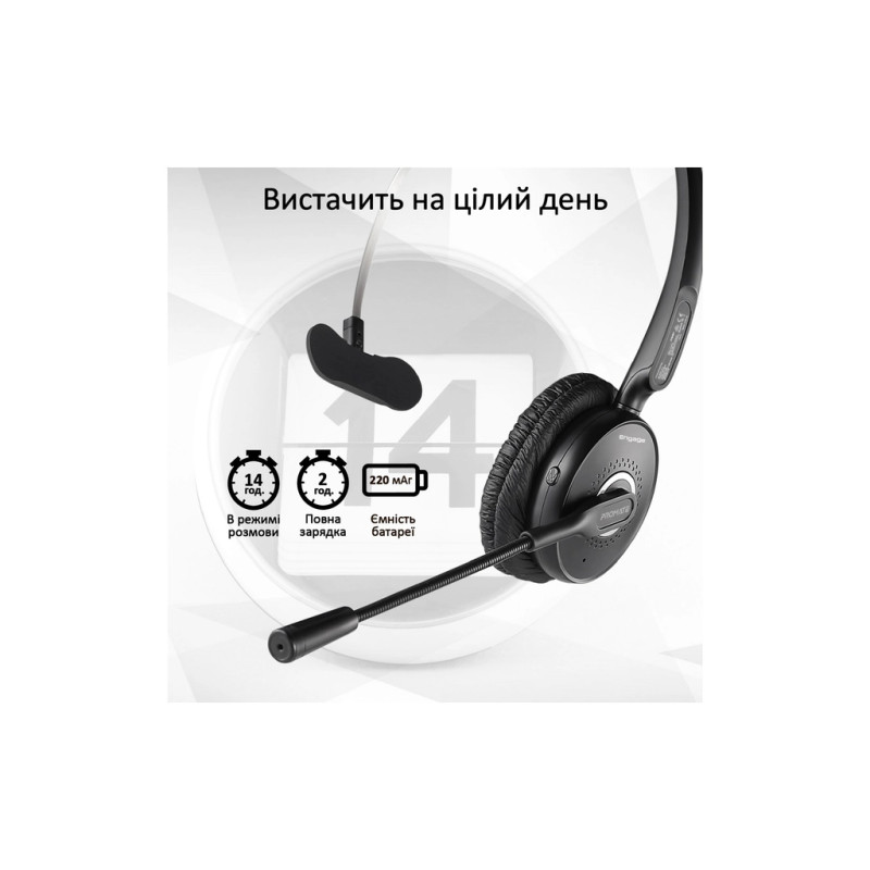 Навушники Promate Engage Black (engage.black)