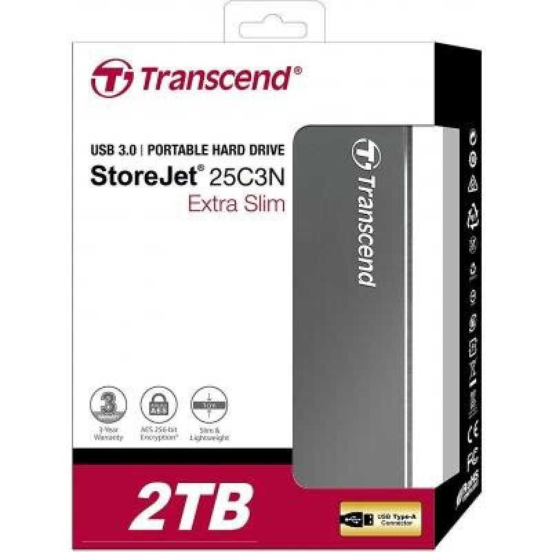 Зовнішній Жорсткий диск Transcend 2.5" 2Tb (TS2TSJ25C3N)